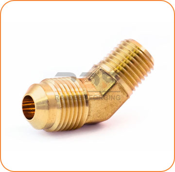 Brass Flare Male Elbow 45 Degree