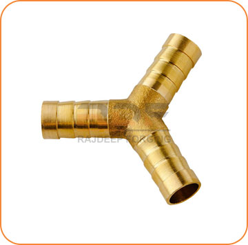 Brass Hose Barb Y Joint